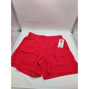 Margaritaville Women's Crinkle Pull-on Short,‎ Pink, Medium NWT- PINK IN COLOR